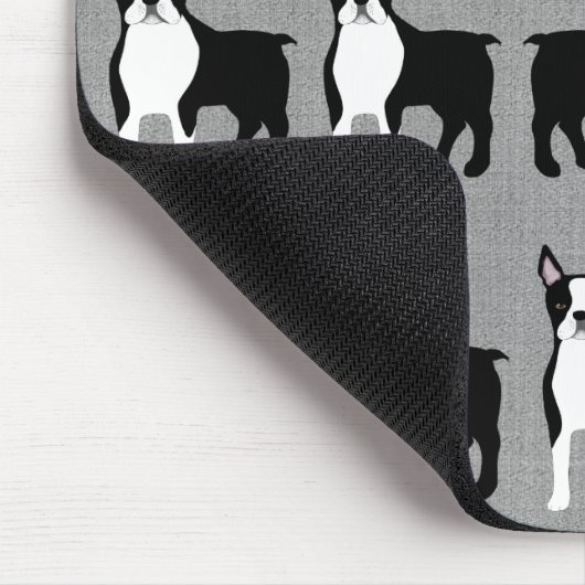 Boston Terrier Mousepad Muismat (Hoek)