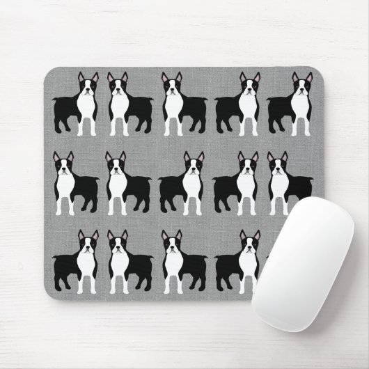 Boston Terrier Mousepad Muismat (Met muis)