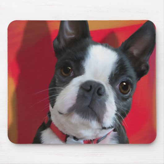 Boston Terrier Mousepad Muismat (Voorkant)