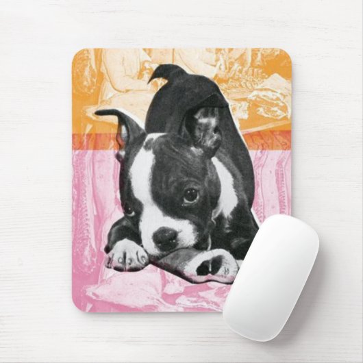 Boston Terrier mousepad Muismat (Met muis)