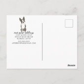 Boston Terrier Moving Announcement Briefkaart (Achterkant)