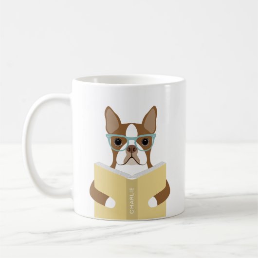Boston Terrier Mugs Koffiemok (Links)