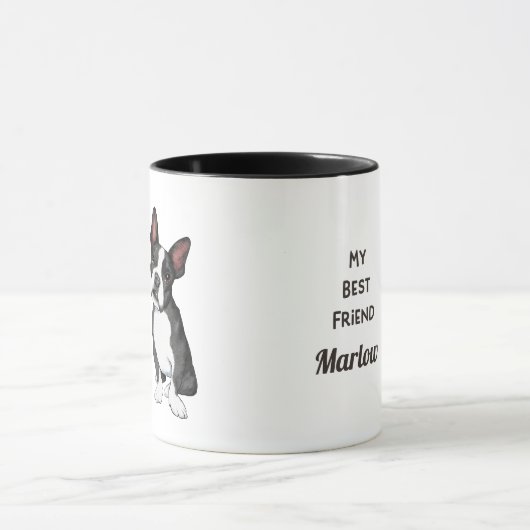 Boston Terrier My Best Friend Custom Name Mok (Midden)