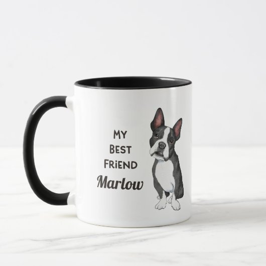 Boston Terrier My Best Friend Custom Name Mok (Links)