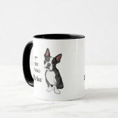Boston Terrier My Best Friend Custom Name Mok (Voorkant links)