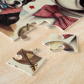 Boston Terrier  naadloze illustratie Legpuzzel (Zijkant)