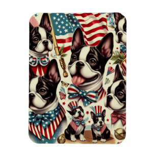 Boston Terrier naadloze illustratie Magneet