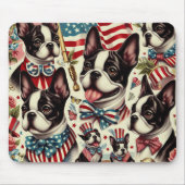 Boston Terrier naadloze illustratie Muismat (Voorkant)