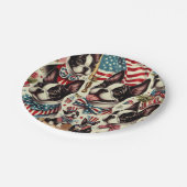 Boston Terrier  naadloze illustratie Papieren Bordje (Gekanteld)