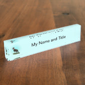 Boston Terrier Naambordje (Zijkant)