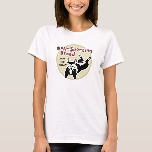 Boston Terrier "Non-Sporting Breed" T-shirt (Voorkant)