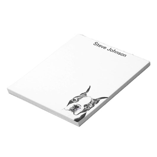 Boston Terrier Notitieblok (Linkerzijde)