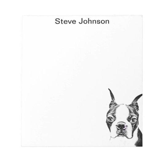 Boston Terrier Notitieblok (Voorkant)