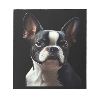 Boston Terrier - Oil Paint Classic T-Shirt Notitieblok
