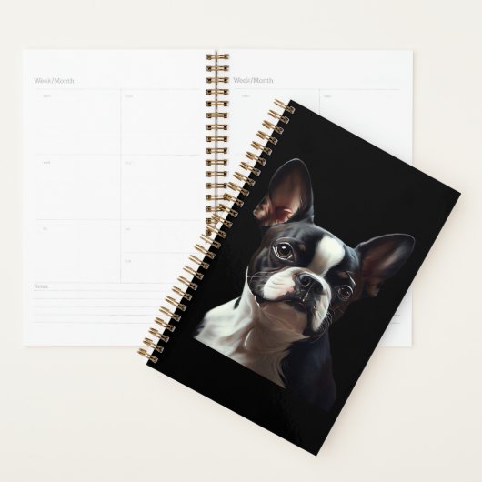 Boston Terrier - Oil Paint Classic T-Shirt Planner (Display)