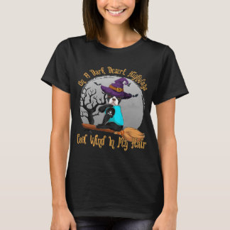 Boston Terrier On A Dark Desert Highway T-shirt