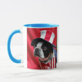 Boston Terrier oom Sam Mok (Links)