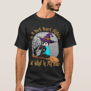 Boston Terrier op een donkere woestijnweg T-shirt