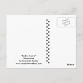 Boston Terrier Original Dog Art Briefkaart (Achterkant)