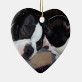 BOSTON TERRIER ORINAMENT KERAMISCH ORNAMENT (Rechts)