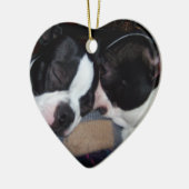 BOSTON TERRIER ORINAMENT KERAMISCH ORNAMENT (Links)