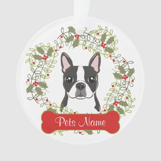 Boston Terrier  Ornament (voorkant)