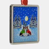 Boston Terrier Ornament Square Premium (Rechts)