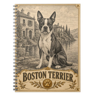 Boston Terrier, oud erfgoed hond Notitieboek