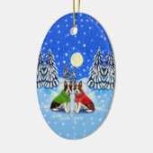 Boston Terrier Oval Ornament (Links)