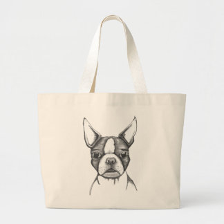 BOSTON TERRIER OVERGEDRAGEN CANVAS TAS