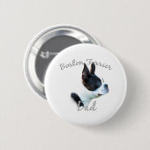 Boston Terrier Pa 2 Ronde Button 5,7 Cm (Voorkant /achterkant)
