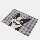 Boston Terrier, Paarse lavendel Deurmat (Schuin)