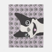 Boston Terrier, Paarse lavendel Fleece Deken (Voorkant)