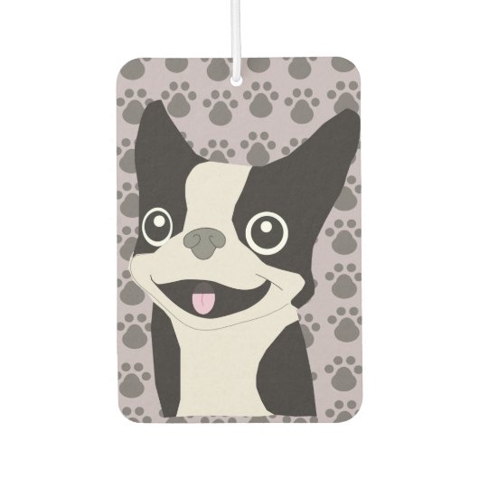 Boston Terrier, Paarse lavendel Luchtverfrisser (Voorkant)