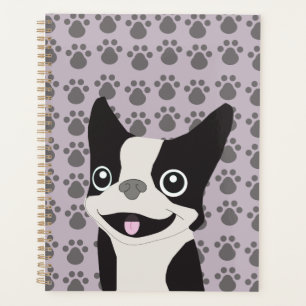 Boston Terrier, Paarse lavendel Planner