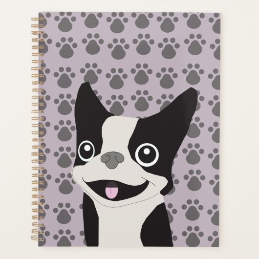 Boston Terrier, Paarse lavendel Planner (Voorkant)