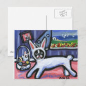 Boston Terrier paashaas Feestdagenkaart (Voorkant / Achterkant)