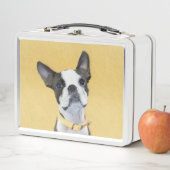 Boston Terrier Painting - Cute Original Dog Art (In situ)