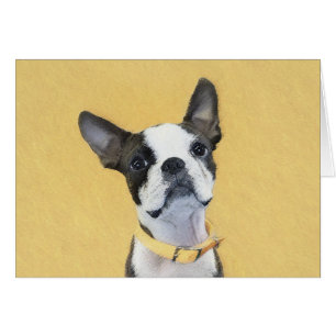 Boston Terrier Painting - Cute Original Dog Art
