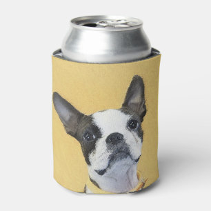 Boston Terrier Painting - Cute Original Dog Art Blikjeskoeler