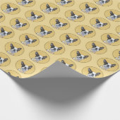 Boston Terrier Painting - Cute Original Dog Art Cadeaupapier (Hoek)