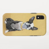 Boston Terrier Painting - Cute Original Dog Art Case-Mate iPhone Case (Achterkant (horizontaal))