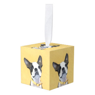 Boston Terrier Painting - Cute Original Dog Art Decoratie