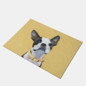 Boston Terrier Painting - Cute Original Dog Art Deurmat (Schuin)