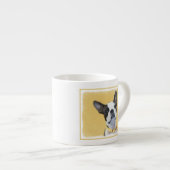 Boston Terrier Painting - Cute Original Dog Art Espresso Kop (Voorkant rechts)