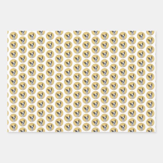 Boston Terrier Painting - Cute Original Dog Art Inpakpapier Vel (Voorkant 2)