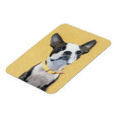 Boston Terrier Painting - Cute Original Dog Art Magneet (Linkerzijde)