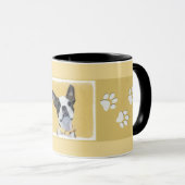 Boston Terrier Painting - Cute Original Dog Art Mok (Voorkant rechts)