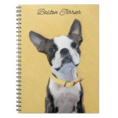 Boston Terrier Painting - Cute Original Dog Art Notitieboek (Voorkant)