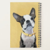 Boston Terrier Painting - Cute Original Dog Art Planner